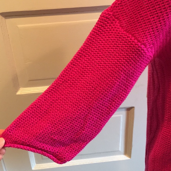 Hot pink 3/4 sleeves sweater - Picture 4 of 6